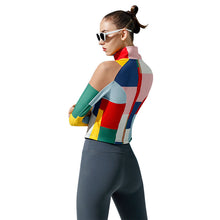 Load image into Gallery viewer, Maya colorful yoga jacket women zipper cardigan morning run fitness fashion sports jacket
