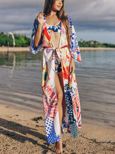 Load image into Gallery viewer, Printed Loose Beach Sunscreen Holiday Long Beach Bikini Cover Up
