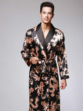 Load image into Gallery viewer, Silk summer men's nightgown bathrobe
