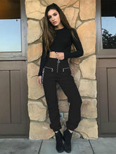 Load image into Gallery viewer, Goth Style Street Wear Cool Zipper Pants
