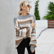 Load image into Gallery viewer, Set Head Large Sleeve Knitted Stitched Personality Sweater
