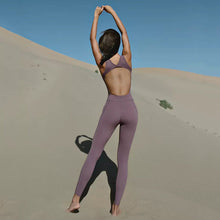 Load image into Gallery viewer, Back air Yoga Fitness bodysuit high elastic speed dry dance training Jumpsuit
