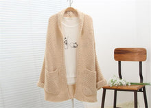 Load image into Gallery viewer, Casual Solid Color Knitted Long Cardigan

