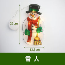 Load image into Gallery viewer, LED Christmas decoration lights Santa Claus snowman elk shape window suction cup lights holiday decoration
