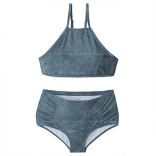 Load image into Gallery viewer, Two-piece swimming suit covering belly and slimming hot spring
