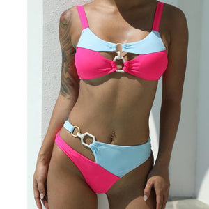 Bikini Swimsuit with Double Ring Stitching
