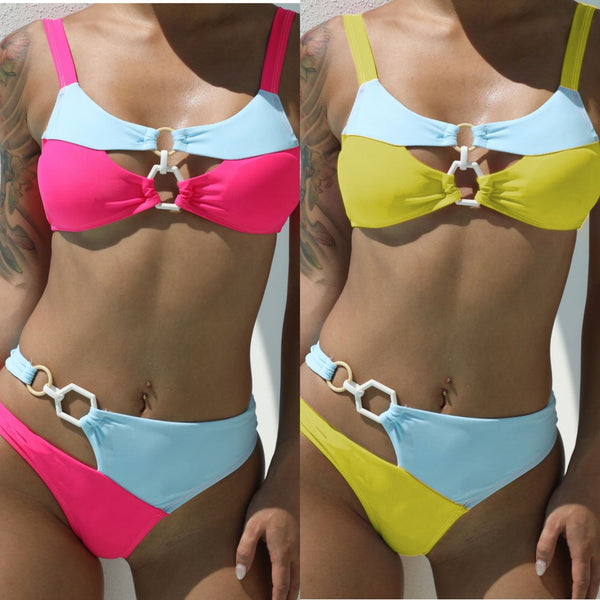 Bikini Swimsuit with Double Ring Stitching