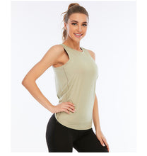 Load image into Gallery viewer, Solid Yoga Vest Women&#39;s Slim Sports Running Large Fitness Shirt
