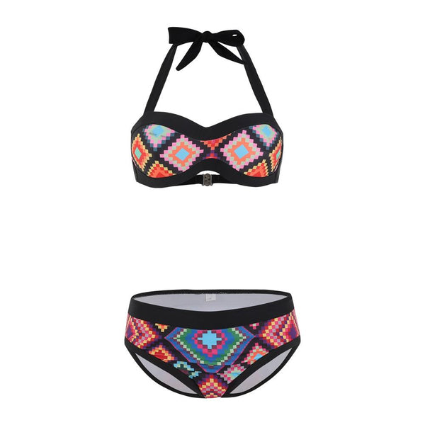 Geometric Print Women's Split Bikini