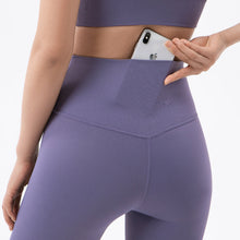 Load image into Gallery viewer, Double-sided Sanding Nude Yoga Pants Women High-waist Buttocks Peach Hip Sports Fitness Pants
