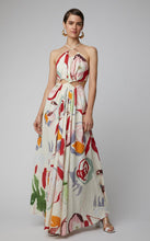 Load image into Gallery viewer, Spring/Summer New Women&#39;s Dress iNew Slim Slim Strap Stitching Printed Long Skirt Beach Dress
