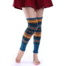 Load image into Gallery viewer, Bohemia Knit Leg Warmers Knitted Over Knee-high Stocking
