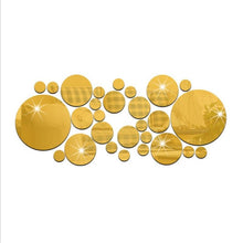 Load image into Gallery viewer, 26/24pcs 3D Mirror Wall Sticker Round Mirror DIY TV Background Room Stickers Wall Decor bedroom Bathroom Home Decoration mirror
