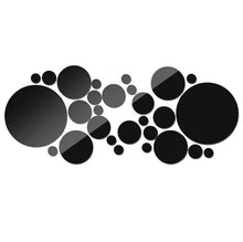 Load image into Gallery viewer, 26/24pcs 3D Mirror Wall Sticker Round Mirror DIY TV Background Room Stickers Wall Decor bedroom Bathroom Home Decoration mirror
