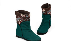 Retro National Style Embroidery Increased Cotton Boots