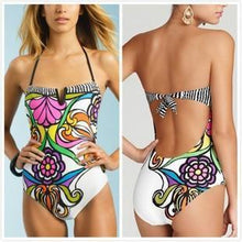 Load image into Gallery viewer, Siamese Printed Bikini One Piece Sexy Swimsuit
