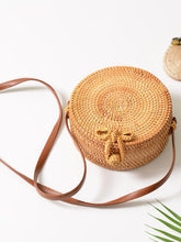Load image into Gallery viewer, 2018 Fashion Round Rattan Butterfly Forest Handmade Bag
