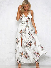 Load image into Gallery viewer, Floral Backless Split Jumpsuit Rompers
