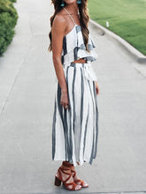 Load image into Gallery viewer, Stripe Bohemia Tops And Pants Suits
