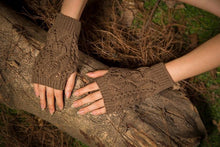 Load image into Gallery viewer, Half refers to the warm knit typing women s thick wool Half palm gloves - 2
