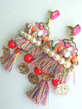 Load image into Gallery viewer, Bohemian Ethnic Style Colored Tassels Earrings
