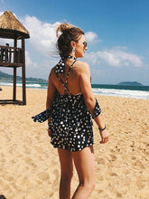 Load image into Gallery viewer, Sexy Bohemia Vacacion Halterneck Polka Dot Backless Jumpsuit
