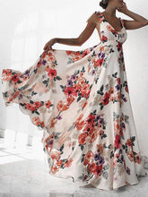 Load image into Gallery viewer, Flower Backless Bohemia Maxi Long Dress
