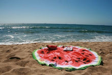 Load image into Gallery viewer, Hot Sale Creative watermelon printed sunscreen beach towel round bath towel shawl outdoor yoga mat
