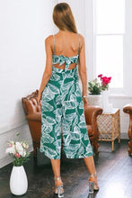 Load image into Gallery viewer, Print Spaghetti Strap Wide Leg Pants Pockets Jumpsuit
