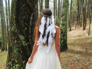 Bohemia White Wedding Headband For Women