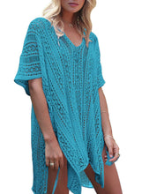 Load image into Gallery viewer, New Knit Hollow Irregular Swimwear Bikini Cover Up
