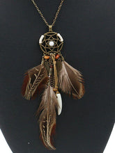 Load image into Gallery viewer, Retro Hollowed  Feather  Tassel Sweater Chain
