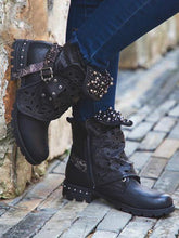 Load image into Gallery viewer, Women Rivet Square Heel Boots
