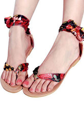 Load image into Gallery viewer, Women Sandals Flip Flop Flower Retro Fashion Bohemia Style
