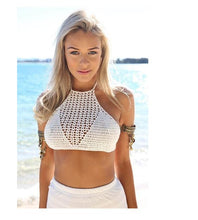 Load image into Gallery viewer, Hand-Knitted Swimsuit Beach Woven Vest Suspenders
