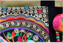 Load image into Gallery viewer, Ethnic Style Embroidery Versatile Canvas Oblique Tassel Shoulder Bag
