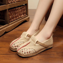 Load image into Gallery viewer, Linen shoes light and breathable linen shoes summer pure hand-woven hollow mesh shoes
