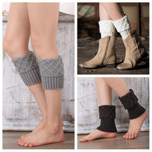 Load image into Gallery viewer, Boot cuff thick short-sleeved thick thick bamboo knit wool yarn socks - 8
