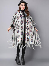 Load image into Gallery viewer, Winter Bohemian V Neck Knitted Long Cardigans Sweaters
