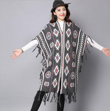 Load image into Gallery viewer, Winter Bohemian V Neck Knitted Long Cardigans Sweaters
