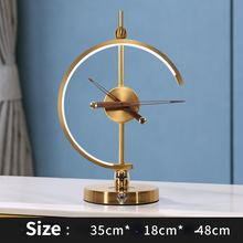 Load image into Gallery viewer, Creative clock lamp modern simple bedroom bedside light luxury decoration mobile phone intelligent wireless charging and storage lamp
