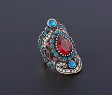 Load image into Gallery viewer, Retro Bohemia Crystal Ruby Gemstone Ring
