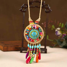Load image into Gallery viewer, Hand-woven Folk Style Tibet Spike Long Necklace
