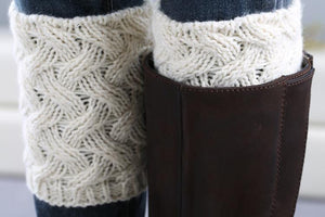 Christmas boot cuff thick short-sleeved thick thick bamboo knit wool yarn socks - 1