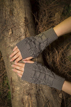 Load image into Gallery viewer, Half refers to the warm knit typing women s thick wool Half palm gloves - 3
