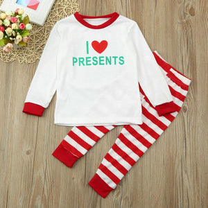 Family Christmas pajams printing set Xmas family suit -3