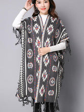 Load image into Gallery viewer, Winter Bohemian V Neck Knitted Long Cardigans Sweaters
