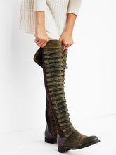 Load image into Gallery viewer, Autumn Winter Bandage Frosted Thigh-high Boots Shoes
