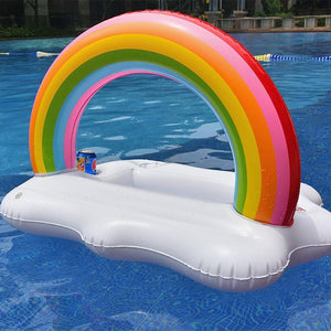 Rainbow Inflatable Floating Wine Serve Swimming Toy