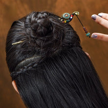 Load image into Gallery viewer, Retro Tibetan Ornaments Hair Boots Hairpin Retro Charm Handmade Hair Ornaments Headwear
